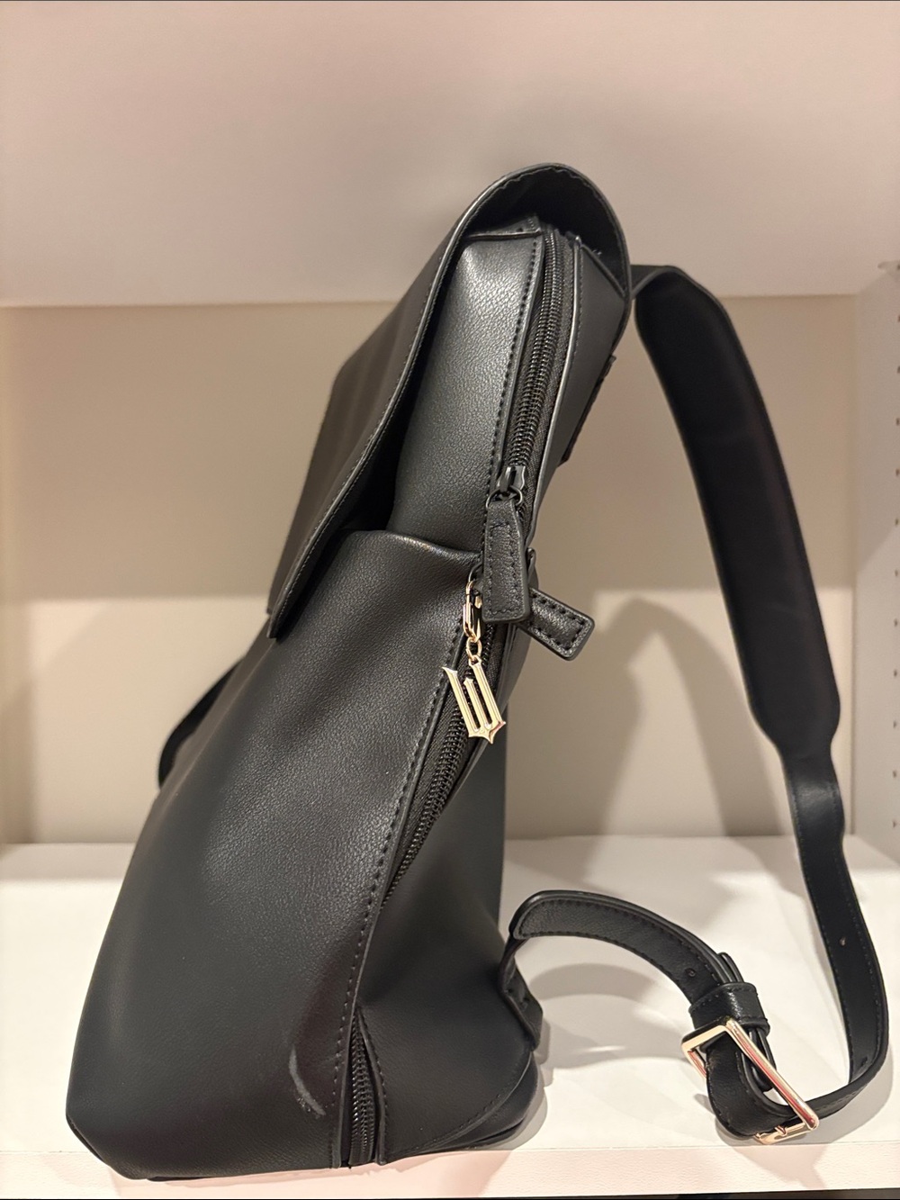 BEIS Black Wicked Backpack with Flap Closure - Picture 4 of 7